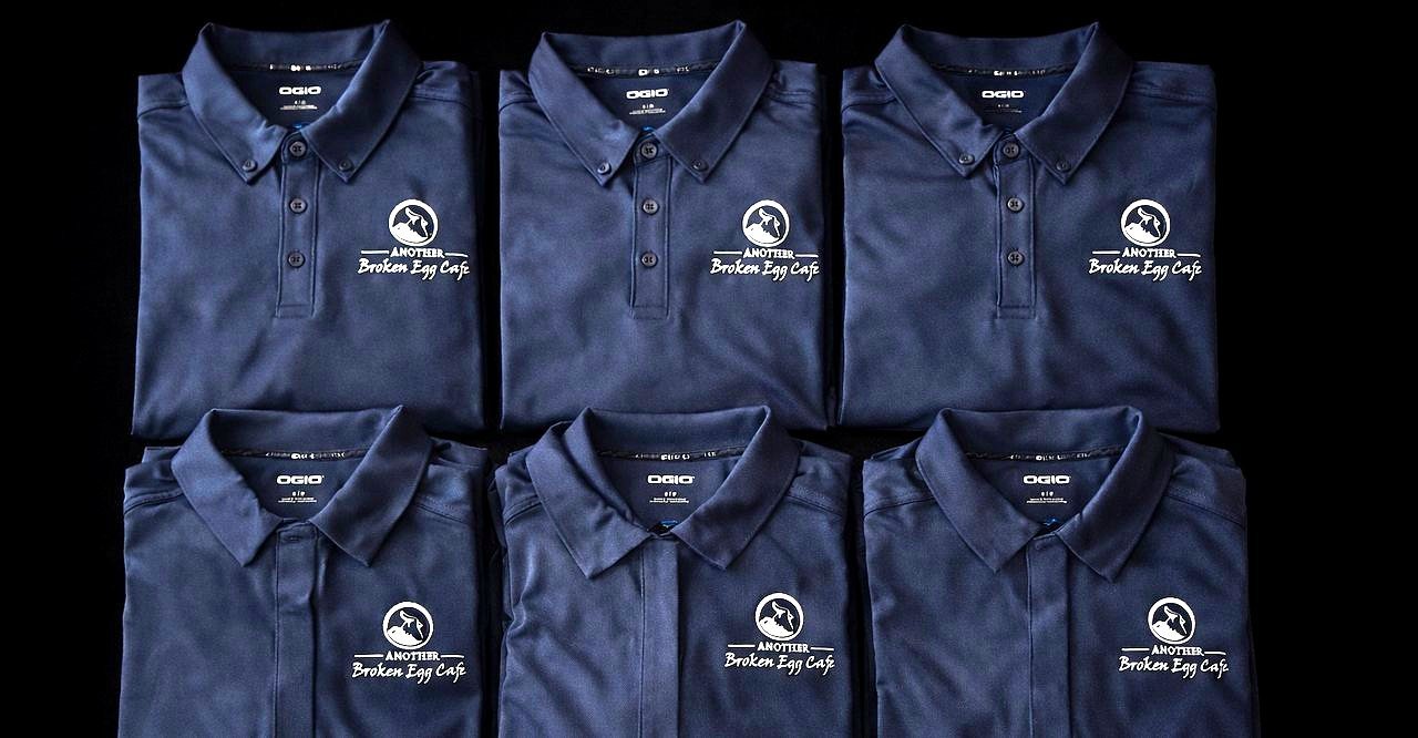 Custom printed T-shirts produced by MugsLab for businesses in Houston and The Woodlands