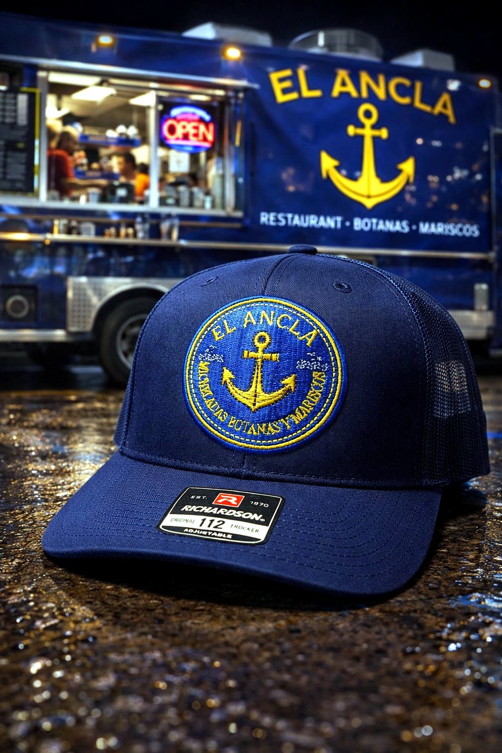 Embroidered cap for El Ancla restaurant
