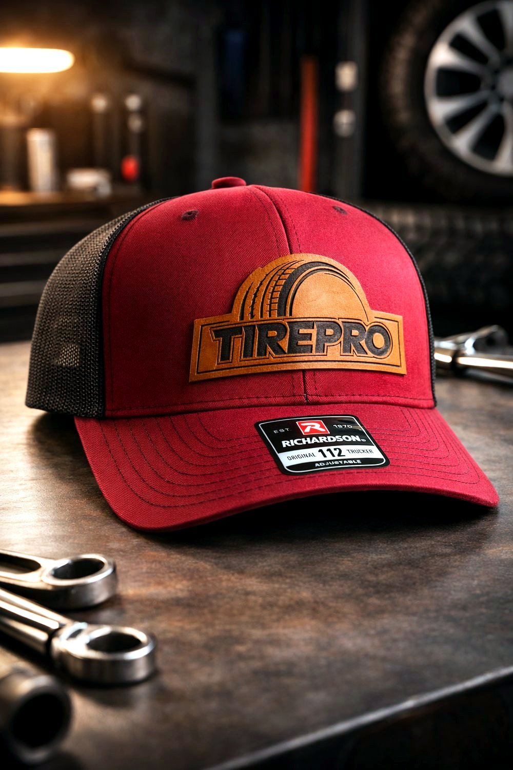 Leather patch cap for TirePro